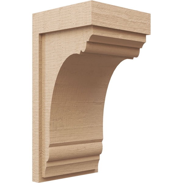 Ekena Millwork 10"W x 10"D x 20"H Wide Warren Rough Cedar Woodgrain TimberThane Corbel, Primed Tan CORUR10X10X20WARRCPR - main